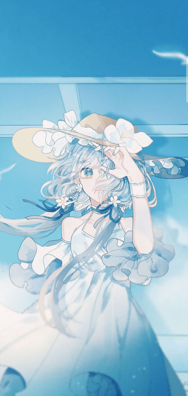 蓝色动漫女生的魅力,虚拟世界中的蓝色探索