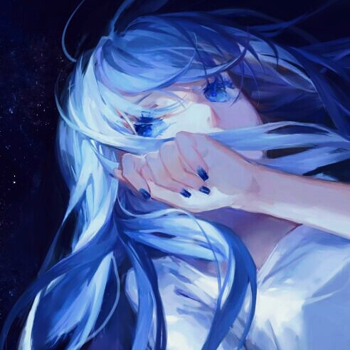 蓝色动漫女生的魅力,虚拟世界中的蓝色探索