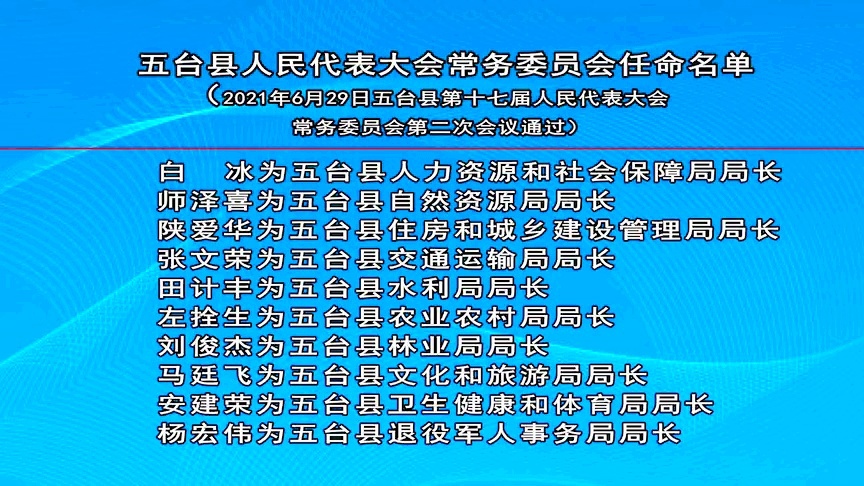 五台县人大最新人事任命,五台县人大最新人事任命，时代背景下的重要篇章